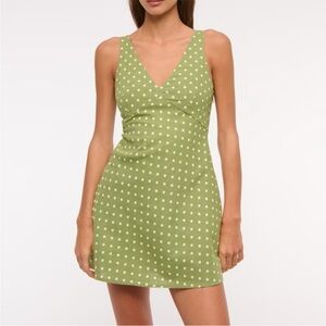 Abercrombie V-Neck Linen Blend Mini Dress